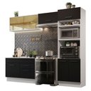 Ver imagem 3 de Armário de Cozinha Completa 270cm Branco/Preto Agata Madesa 05