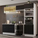Ver imagem 1 de Armário de Cozinha Completa 270cm Branco/Preto Agata Madesa 05