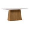 Mesa de Jantar 160 Cm Barbara com Vidro Ype Off White – New Ceval - 1