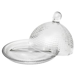 Manteigueira Queijeira Venice de Vidro Transparente 350ml - 5