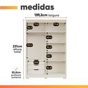 Ver imagem 4 de Guarda Roupas Solteiro 4 Portas Frisado 3 Gavetas 100% MDF July