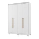 Ver imagem 1 de Guarda Roupas Solteiro 4 Portas Frisado 3 Gavetas 100% MDF July