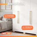 Ver imagem 5 de Guarda Roupas Solteiro 4 Portas Frisado 3 Gavetas 100% MDF July