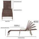 Ver imagem 3 de Espreguiçadeira Corda Náutica em Alumínio para Piscina Edícula Catar Marrom