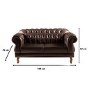 Ver imagem 6 de Conjunto Sofá Namoradeira 2 e 3 Lugares Capitonê Chesterfield Duquesa Clássico - Couríssimo Café