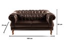Ver imagem 6 de Conjunto Sofá Namoradeira 2 e 3 Lugares Capitonê Chesterfield Duquesa Clássico - Couríssimo Café