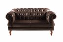 Ver imagem 2 de Conjunto Sofá Namoradeira 2 e 3 Lugares Capitonê Chesterfield Duquesa Clássico - Couríssimo Café
