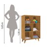 Estante Montessoriana Cristal 6 Nichos com Pés de Madeira 1,30m Nature J&a - 6