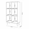 Estante Montessoriana Cristal 6 Nichos com Pés de Madeira 1,30m Nature J&a - 4
