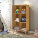 Ver imagem 2 de Estante Montessoriana Cristal 6 Nichos com Pés de Madeira 1,30m Nature J&a