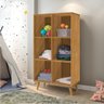 Estante Montessoriana Cristal 6 Nichos com Pés de Madeira 1,30m Nature J&a - 2