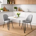 Ver imagem 5 de Mesa de Jantar Orgânica Escritório 2 Lugares 90x60 Escrivaninha Home Office Pés Agulha Branca