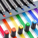 Ver imagem 6 de Conjunto de Canetas Marcador Permanente Ponta Dupla 80 Cores