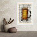 Ver imagem 1 de Quadro Vintage Copo de Chopp 24x18cm - com Vidro:madeira Preta