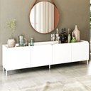 Ver imagem 1 de Balcão Buffet 4 Portas 2 Prateleiras Branco 212 - Pnr Móveis