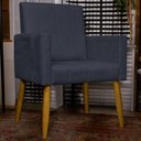 Ver imagem 7 de Poltrona Mari Suede Preto Pé 30cm Castanho - Preto, Suede