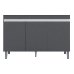 Balcão Gabinete para Cozinha Manu 120cm 3 Portas:cinza - 1