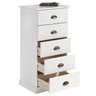 Cômoda Madeira 5 Gavetas Paris Branco Idimex - 3