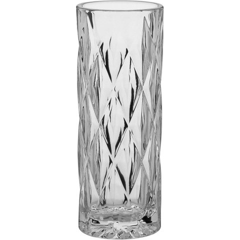 Vaso Decorativo Enfeite Casa Vidro 20x7x7cm Transparente