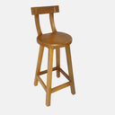 Ver imagem 3 de Kit 2 Banqueta de Madeira com Encosto Girafa Média