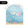 Adesivo de Parede Infantil Arco Decorativo Fundo do Mar Aquarela - Painel - 1