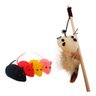 Brinquedo Varinha para Gatos e 4 Ratinhos com Apito - 1