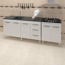 Ver imagem 5 de Balcao Pia 150cm e Cooktop 4 Bocas Branco Mobbs