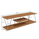 Ver imagem 3 de Rack Industrial para TV 75 Polegadas Kappesberg 180cm Canela/Preto Fosco