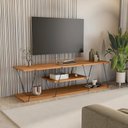 Ver imagem 1 de Rack Industrial para TV 75 Polegadas Kappesberg 180cm Canela/Preto Fosco