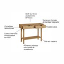 Ver imagem 6 de Aparador Buffet Orgânico Curvo 2 Gavetas 100cm 100% BP com Pés Cilíndricos em Madeira Maciça Aura Marrom/Hanover