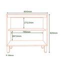 Ver imagem 4 de Balcão de Cozinha 80cm Glória 2 Portas Bege/Castanho/Off White