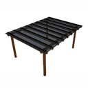 Ver imagem 1 de Kit Policarbonato Fume 6mm 4,00m X 3,00m - Perfis Naturais