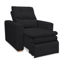 Ver imagem 3 de Poltrona do Papai Confortável Retrátil Reclinável Suede Srj:preto