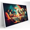 Quadro Jesus Cristo e a Última Ceia Decor&quadros Div017 60x40 Cm Tecido Canvas - 4