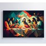 Quadro Jesus Cristo e a Última Ceia Decor&quadros Div017 60x40 Cm Tecido Canvas - 5