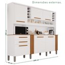 Ver imagem 3 de Armário de Cozinha 6 Portas 2 Gavetas Catar
