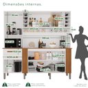 Ver imagem 4 de Armário de Cozinha 6 Portas 2 Gavetas Catar