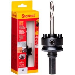 Suporte de Serra Copo Encaixe A2 1/2" Starrett Ka2-s 32-210mm com Broca Piloto Aço Rápido - 1