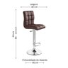 Kit 2 Banqueta Bar com Encosto Stool Comfort - 2