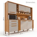 Ver imagem 5 de Armário de Cozinha 6 Portas 2 Gavetas Catar Bege/Cinamomo/Off-White