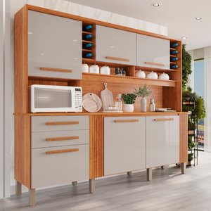 Armário de Cozinha 6 Portas 2 Gavetas Catar