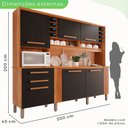 Ver imagem 4 de Armário de Cozinha 6 Portas 2 Gavetas Catar