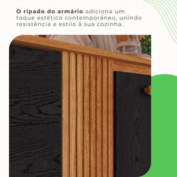 Armário de Cozinha 6 Portas 2 Gavetas Catar - 6
