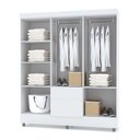 Ver imagem 2 de Guarda Roupa Solteiro 6 Portas 153 Cm Rio Plus Branco/camarim - Pallazio
