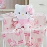 Pelúcia com Manta Coral Fleece Turma da Hello Kitty 100x75cm Hello Kitty - 1
