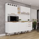 Ver imagem 1 de Armário de Cozinha 6 Portas 2 Gavetas New Topázio Branco