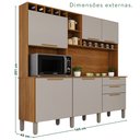 Ver imagem 3 de Armário de Cozinha 6 Portas 2 Gavetas New Topázio Bege/Cinamomo/Off-White