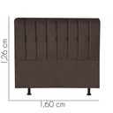 Ver imagem 2 de Cabeceira Estofada Kiara 160cm Queen Size Box Quarto Corino Marrom - Gat Magazine