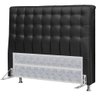 Cabeceira Dama 1,95Cm Cama Box king Size Corino Preto - 1