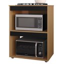 Ver imagem 1 de Balcao com Tampo para Forno e Cooktop 75 Cm Adriana Amendoa Preto Reajl